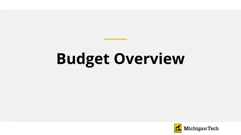 budget overview