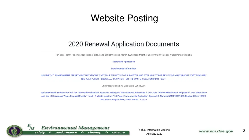 website posting