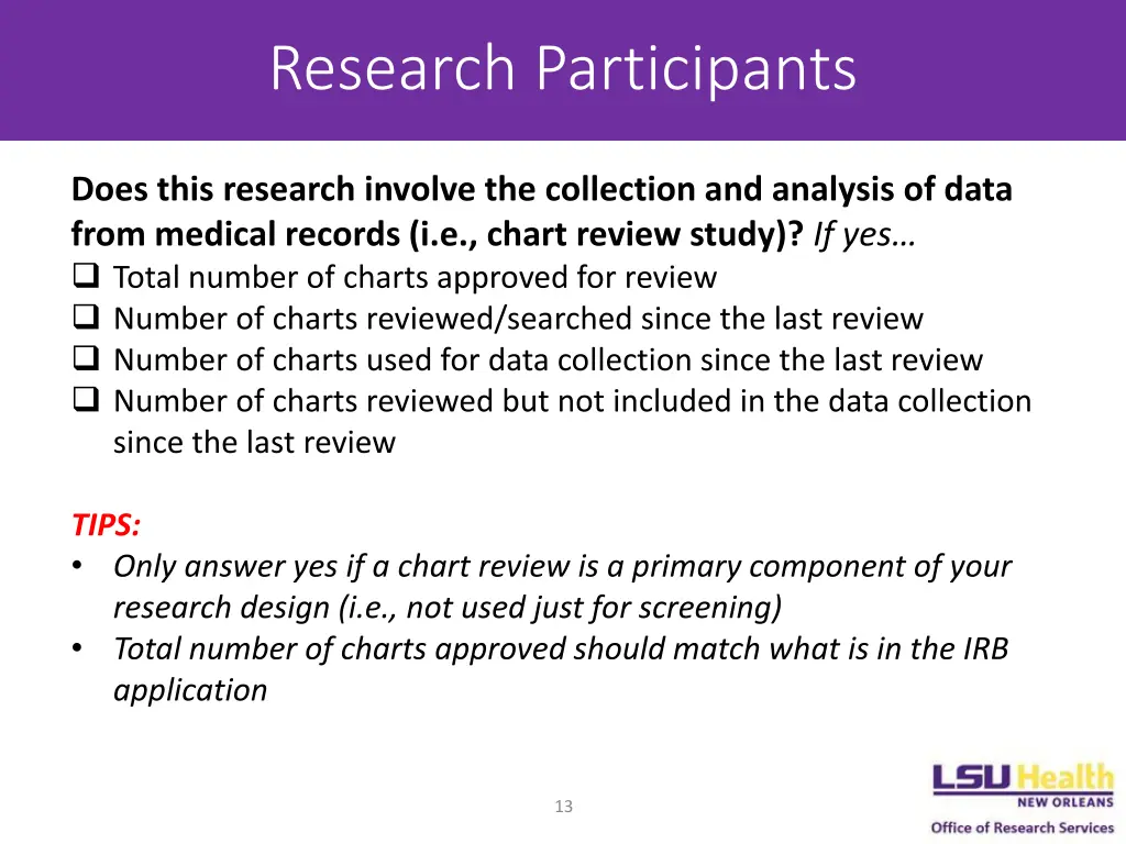 research participants