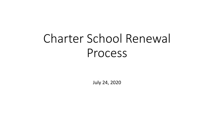 charter school renewal process