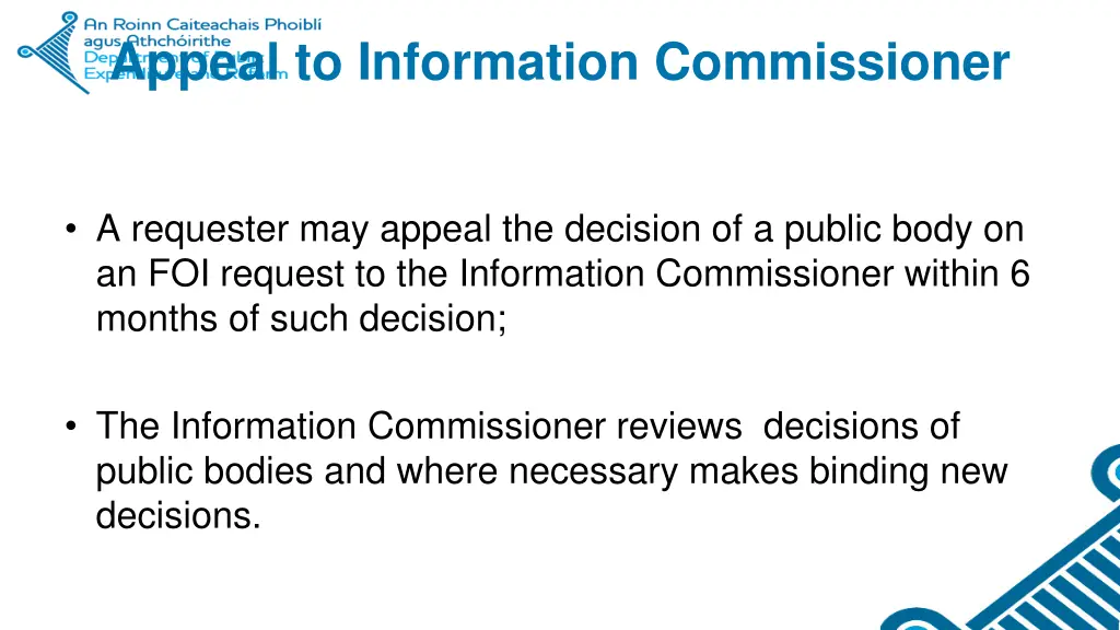 appeal to information commissioner