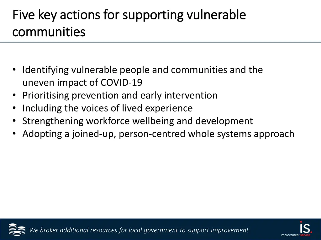 five key actions for supporting vulnerable five