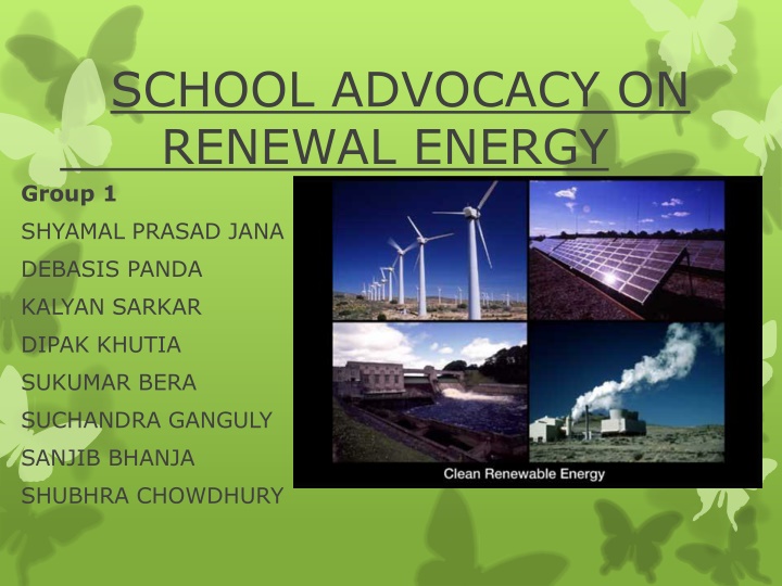 school advocacy on renewal energy group 1