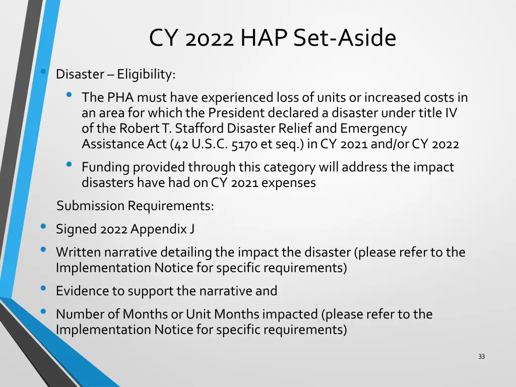 cy 2022 hap set aside disaster eligibility