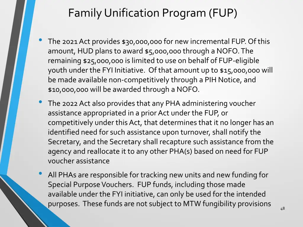 family unification program fup