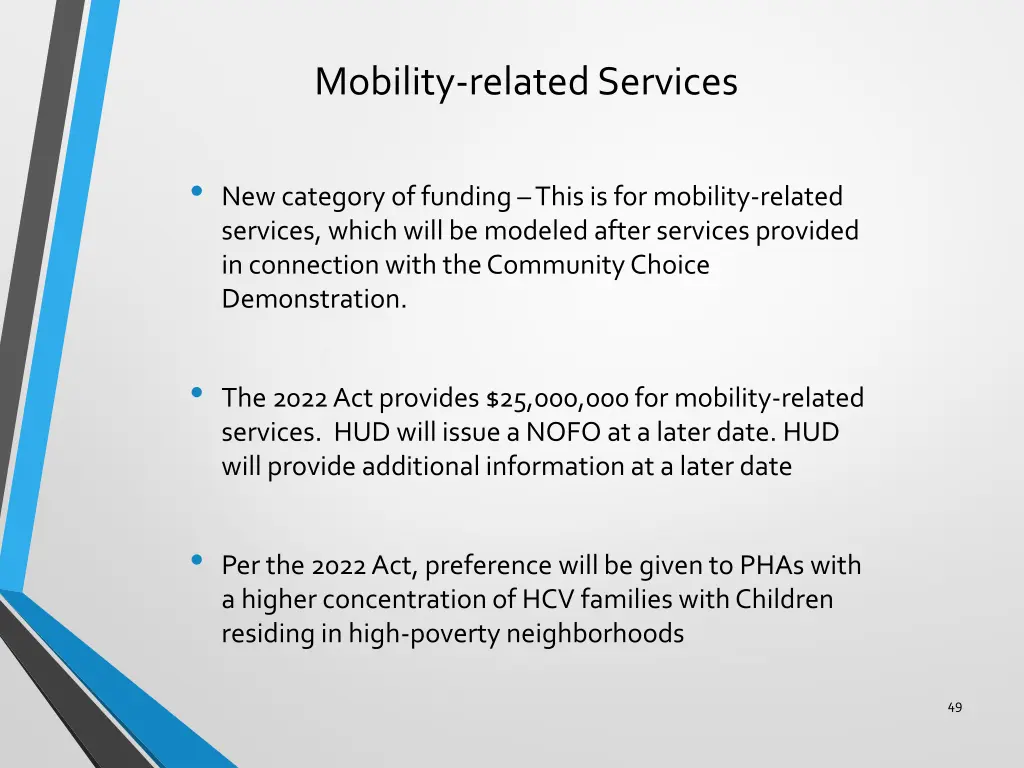 mobility related services