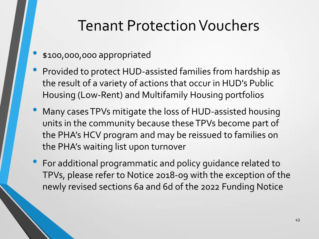 tenant protection vouchers