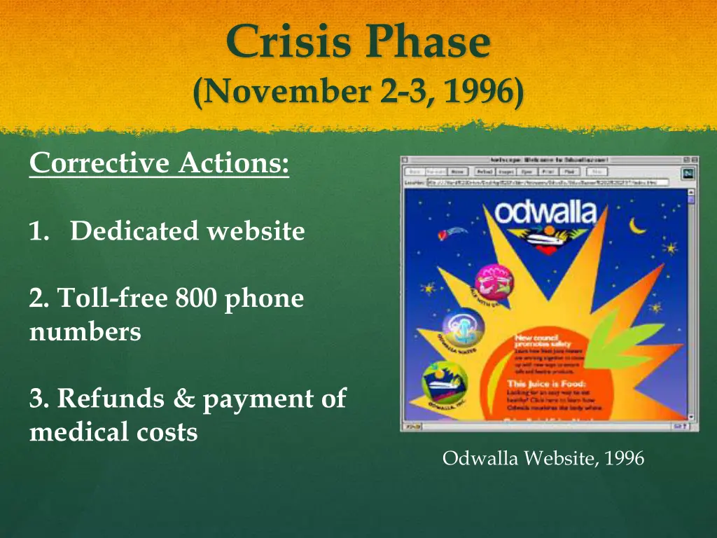 crisis phase november 2 3 1996