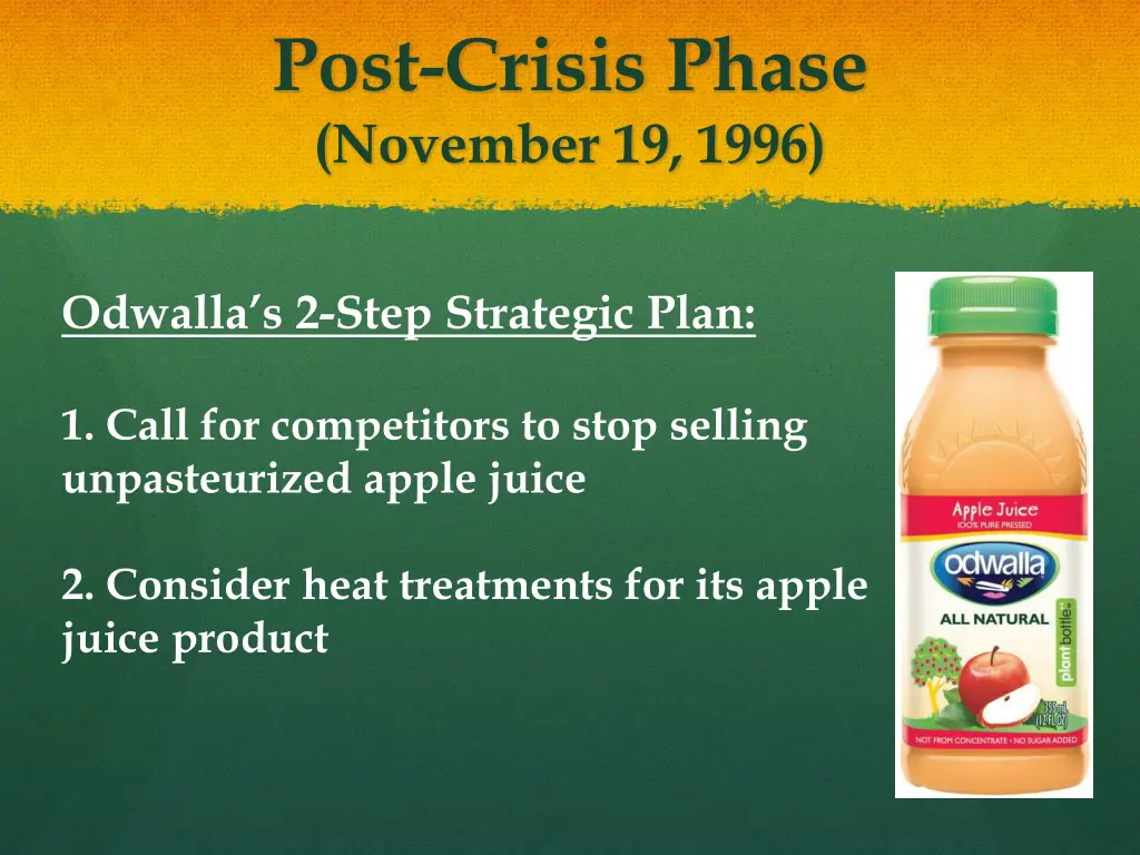 post crisis phase november 19 1996