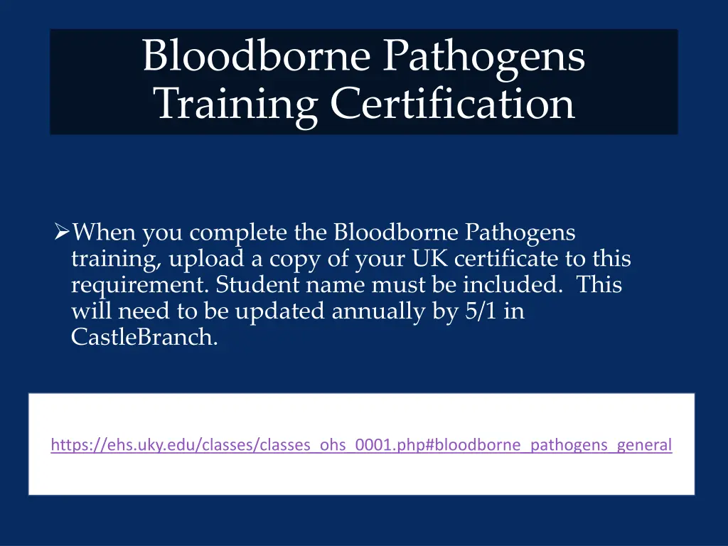 bloodborne pathogens training certification