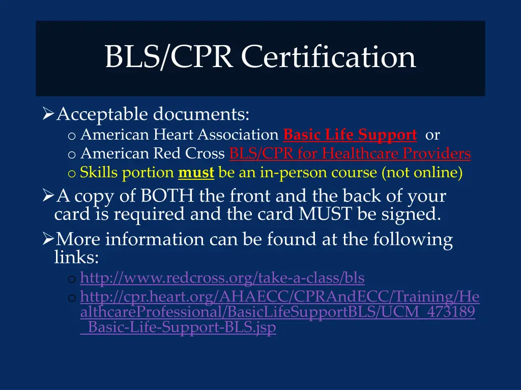 bls cpr certification