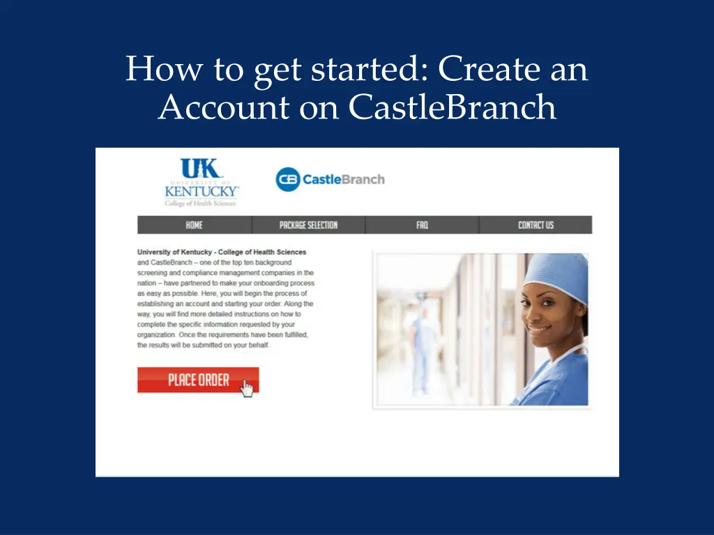 how to get started create an account