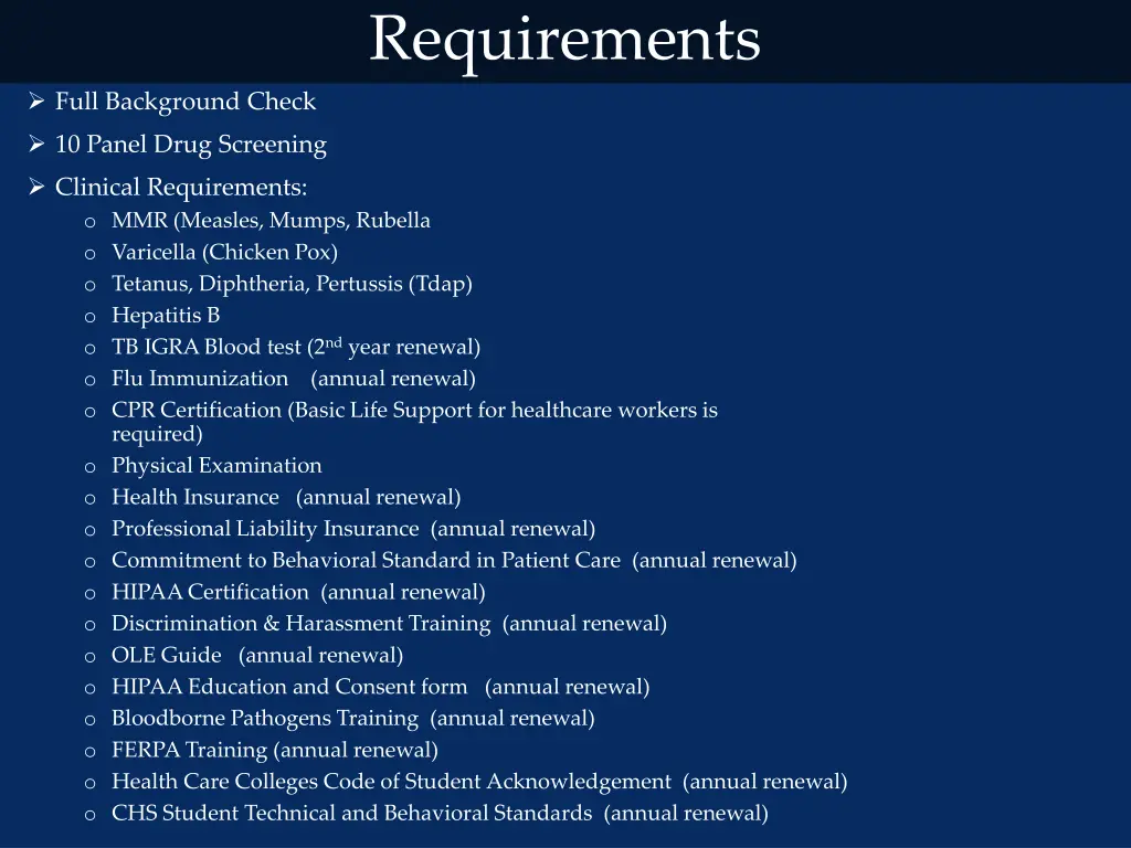 requirements