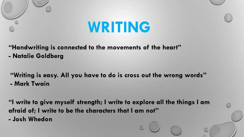 writing