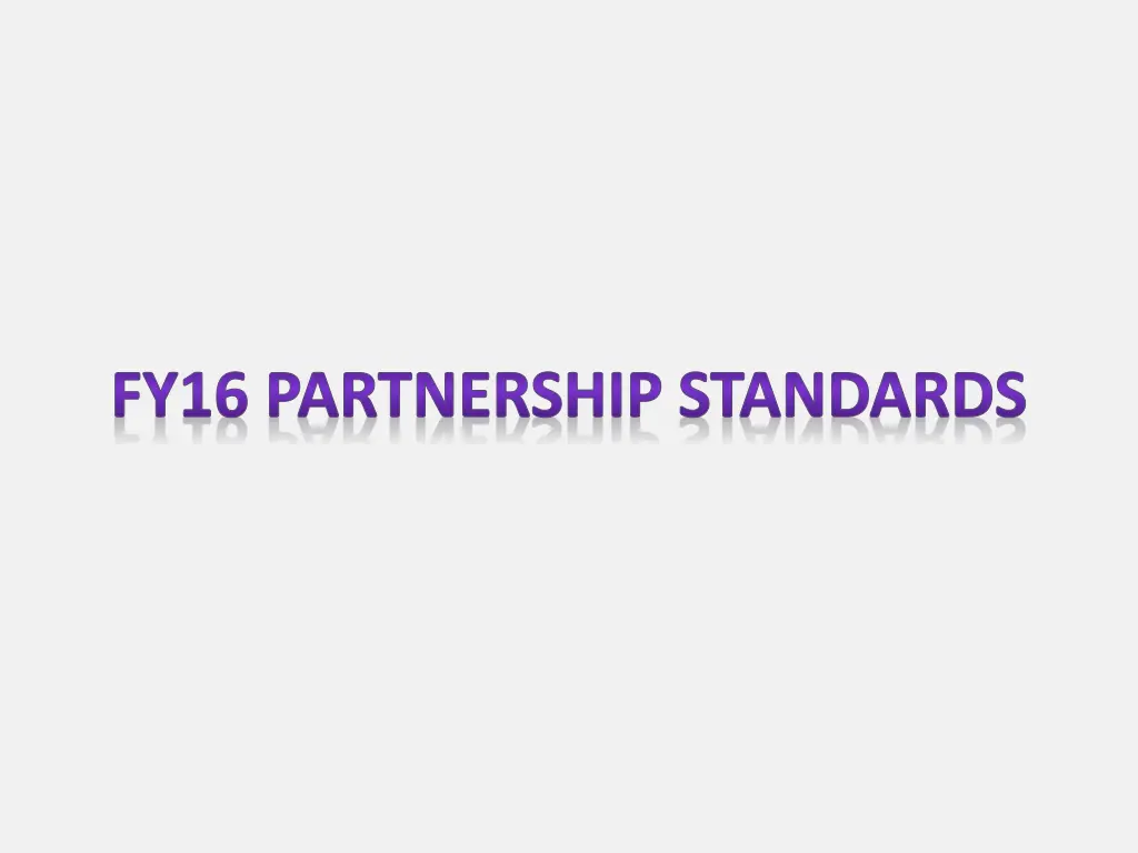 fy16 partnership standards