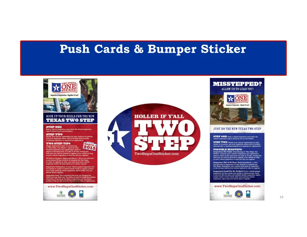 push cards bumper sticker