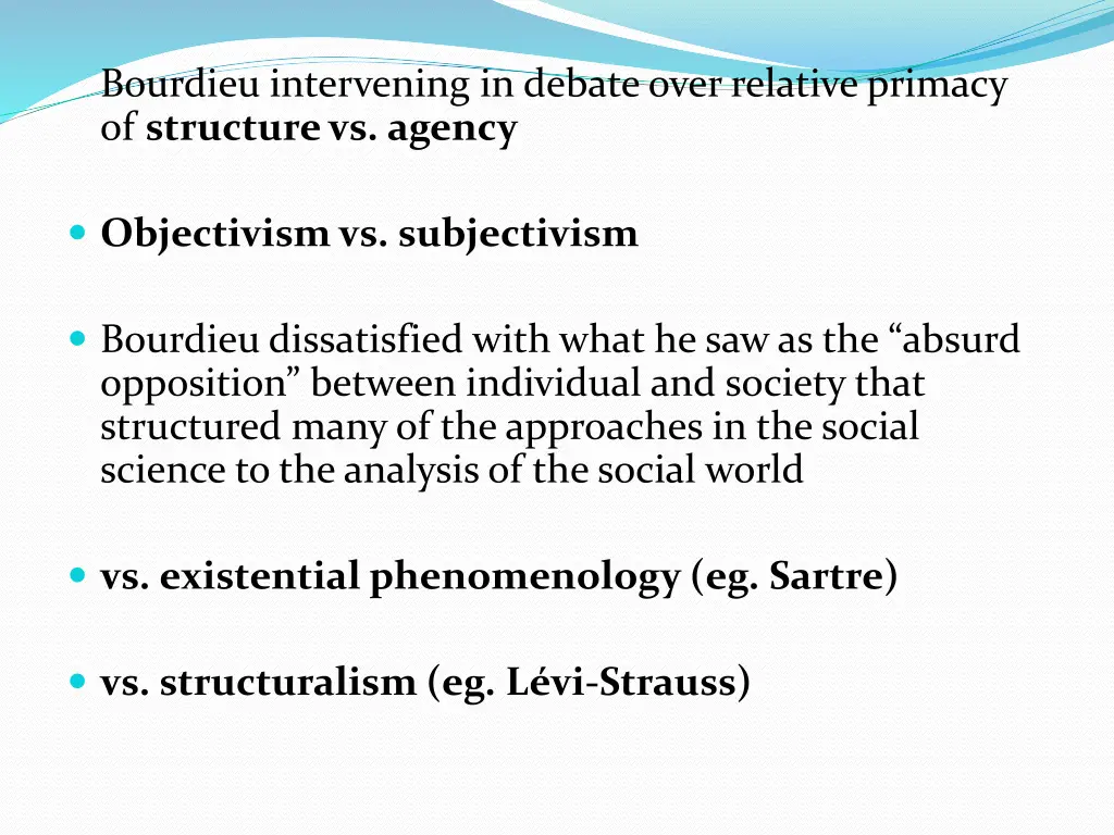 bourdieu intervening in debate over relative