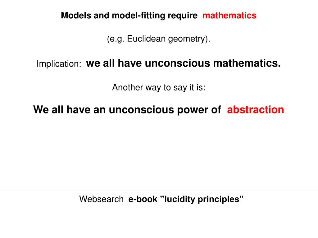 models and model fitting require mathematics 3