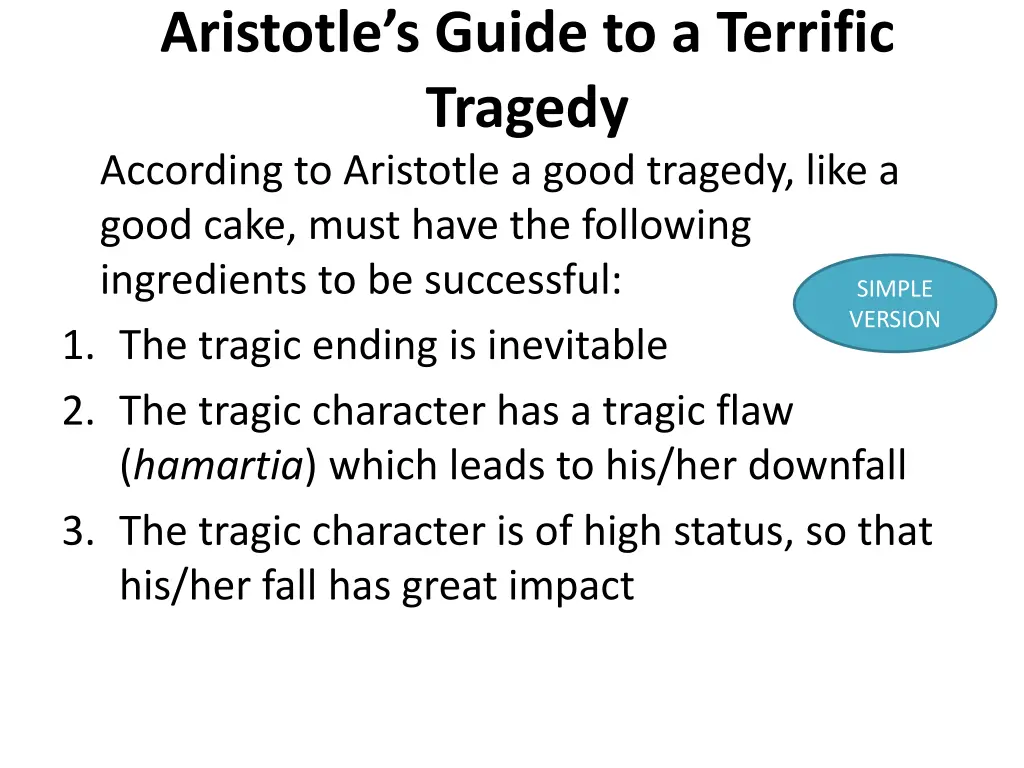 aristotle s guide to a terrific tragedy according