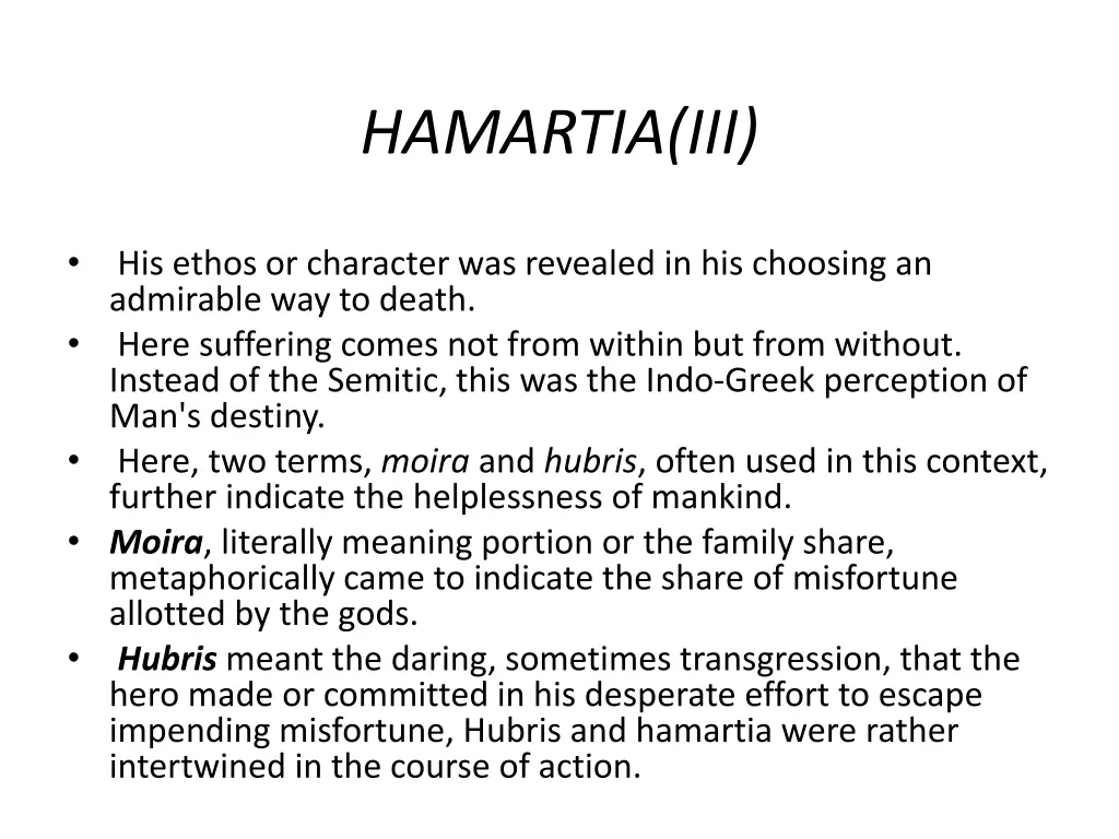 hamartia iii