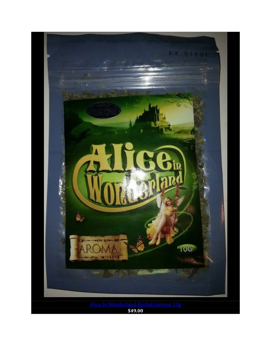 alice in wonderland herbal incense 10g 49 00