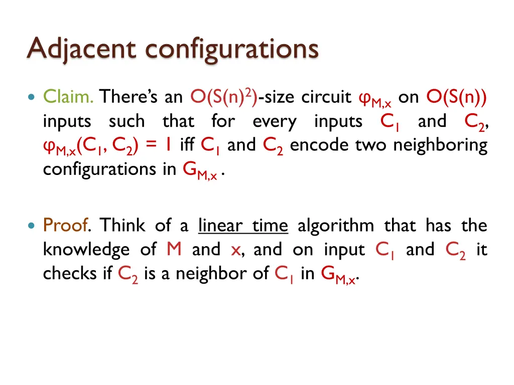 adjacent configurations