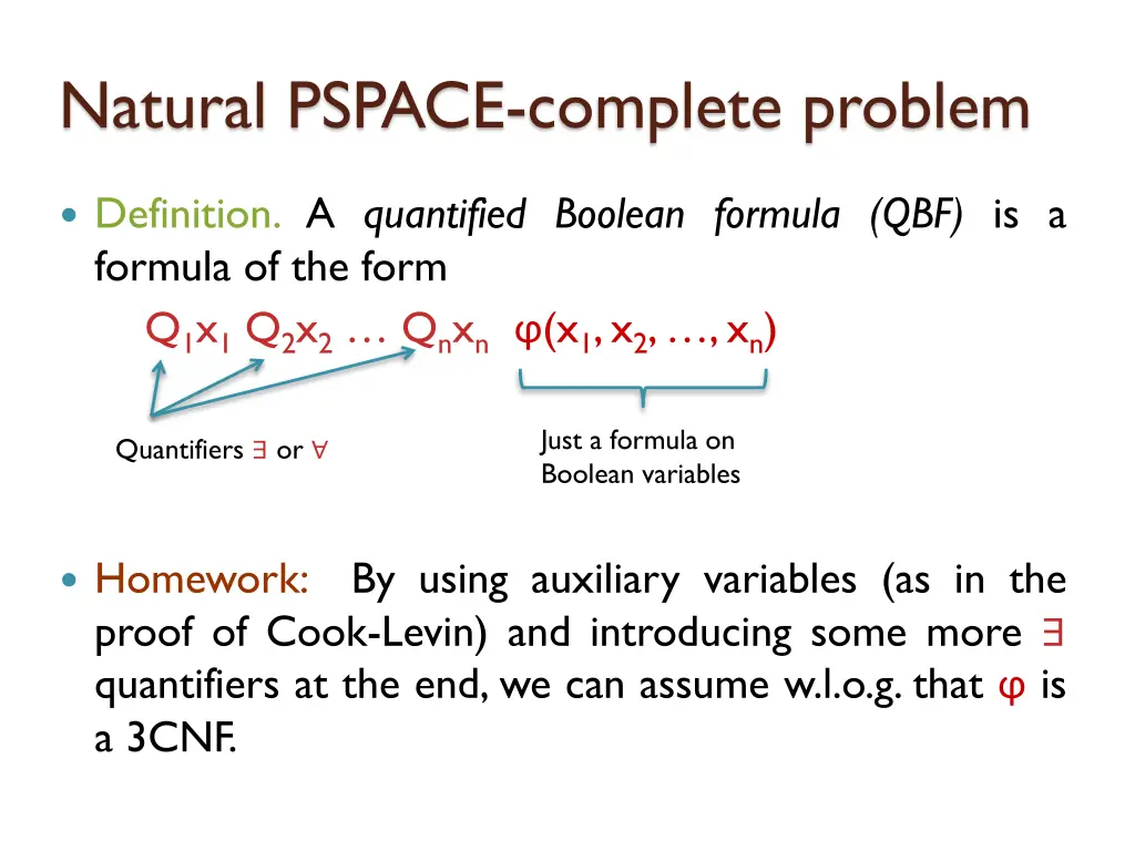 natural pspace complete problem 2