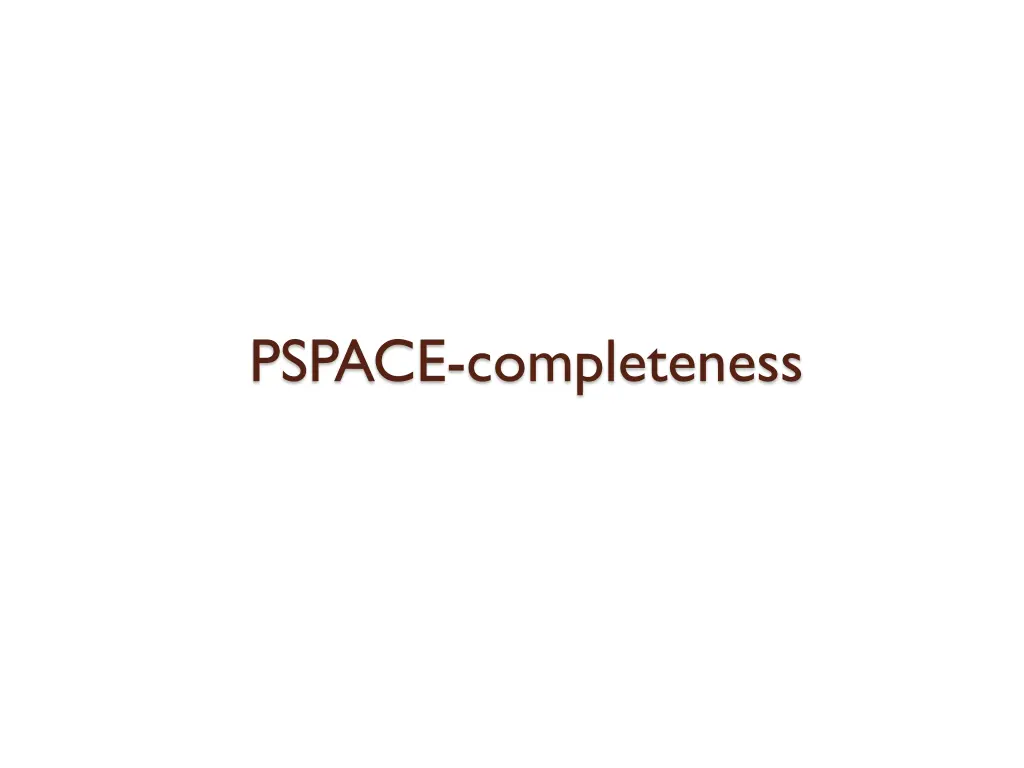 pspace completeness