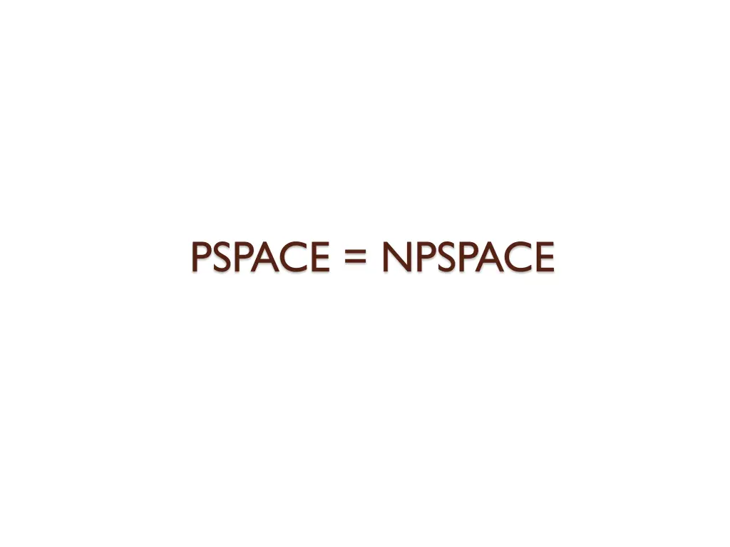 pspace npspace