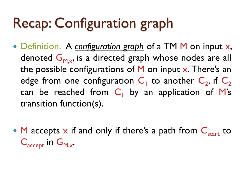 recap configuration graph 3