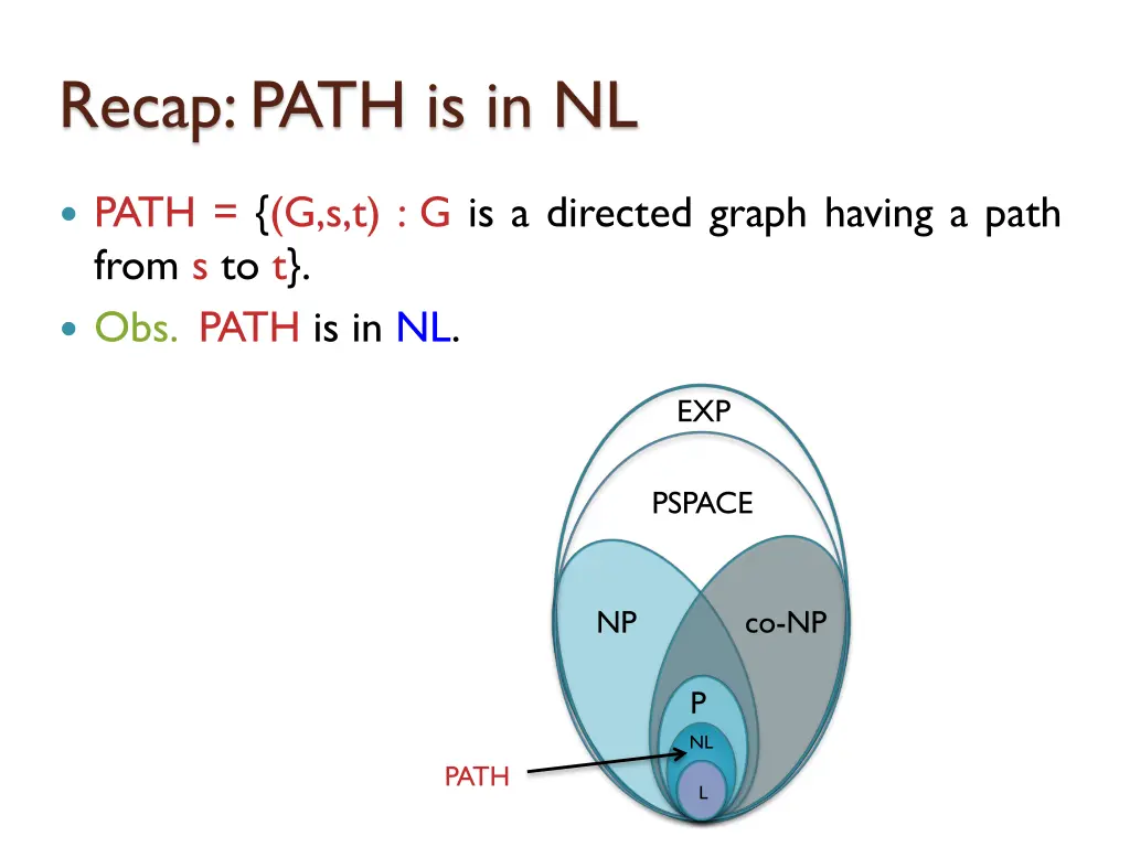 recap path is in nl