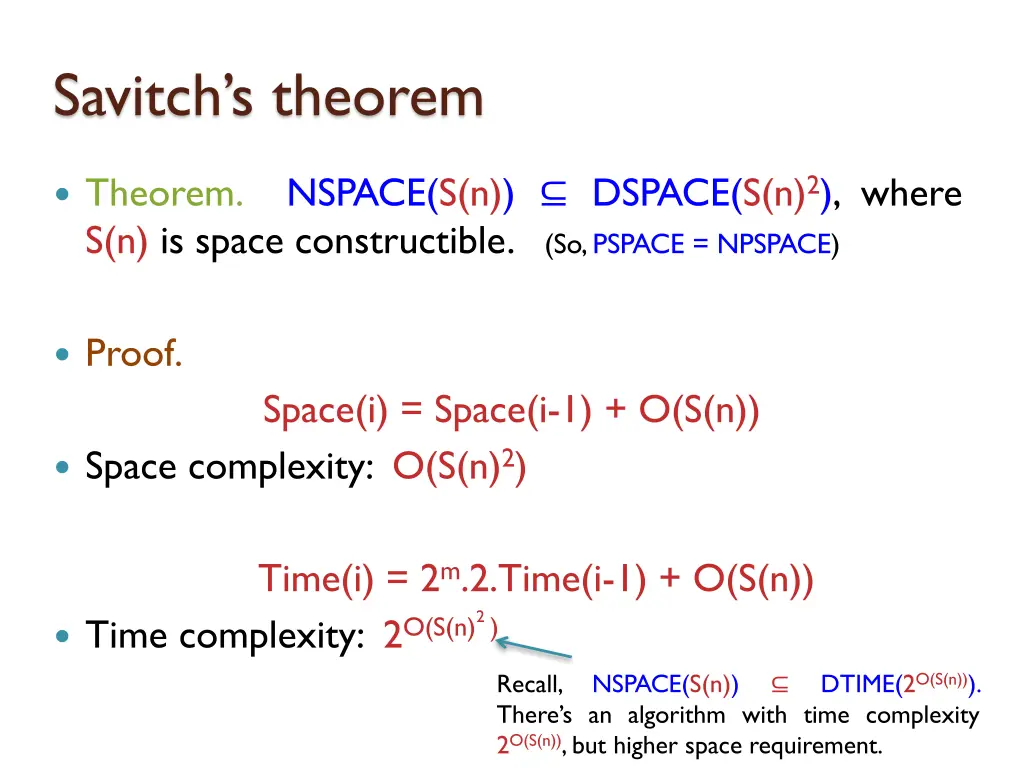 savitch s theorem 9