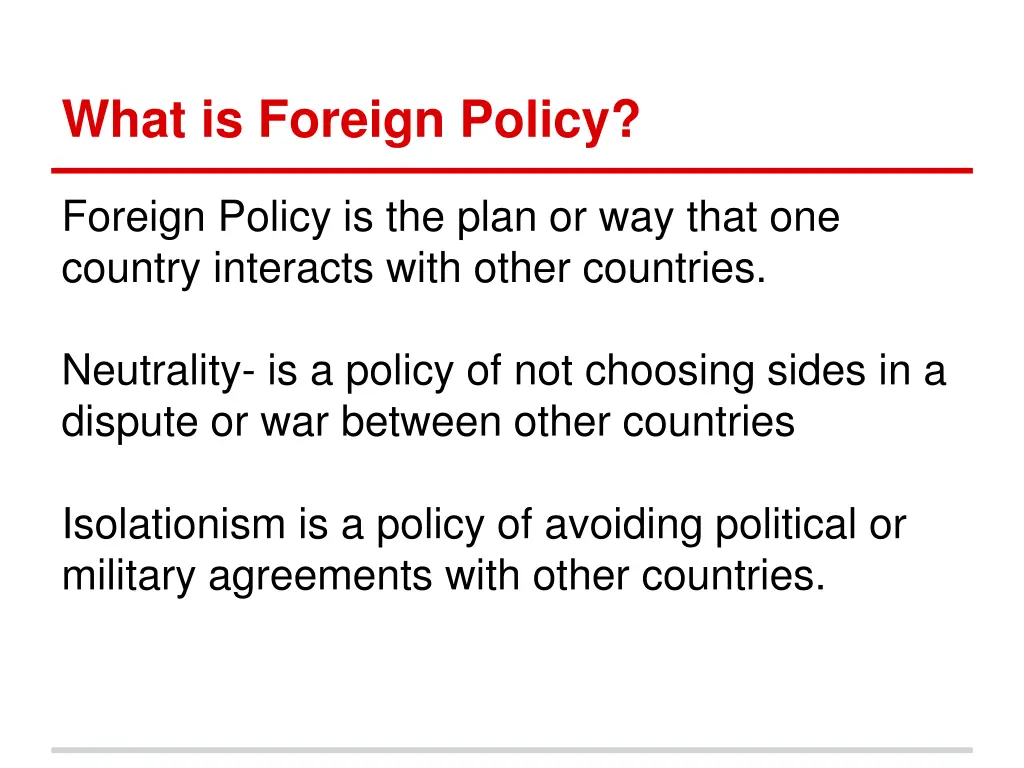 what is foreign policy