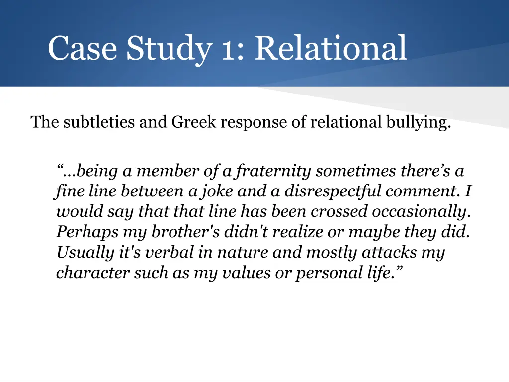 case study 1 relational