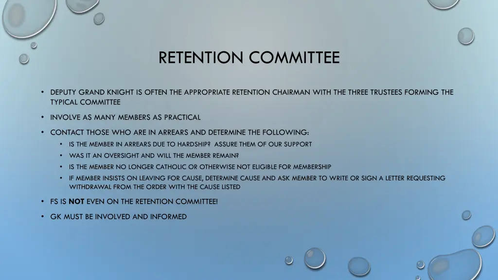 retention committee