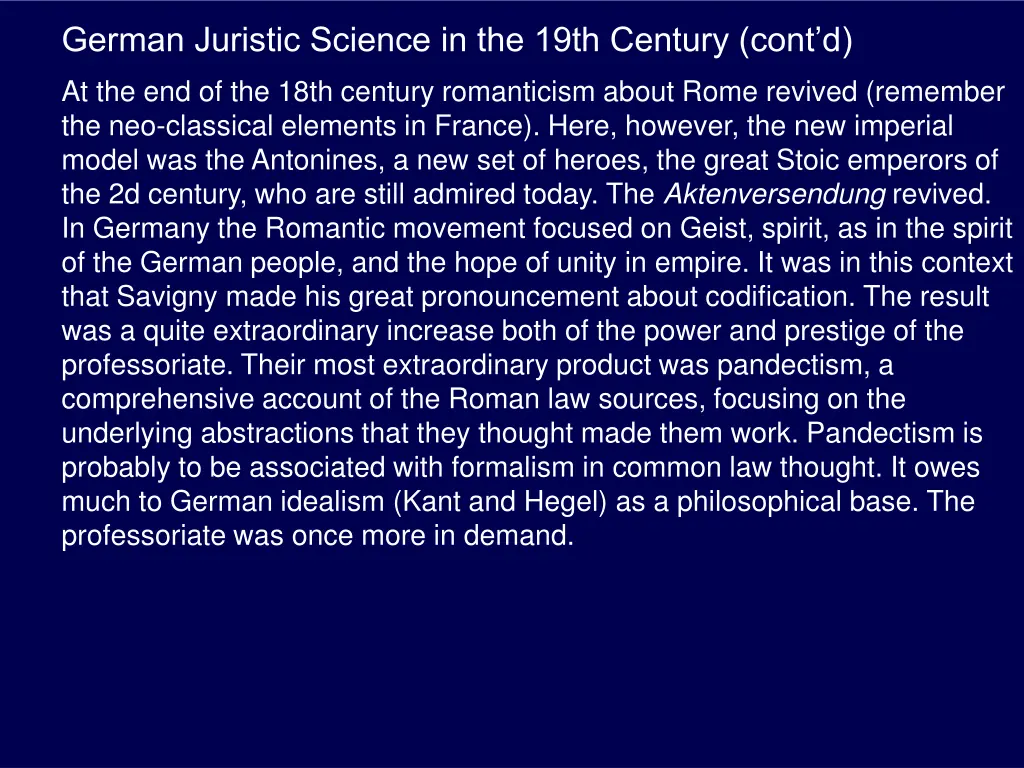 german juristic science in the 19th century cont d 3