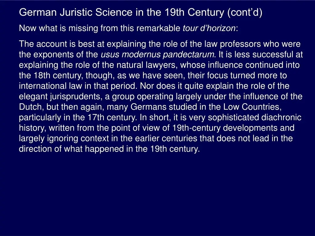 german juristic science in the 19th century cont d 5