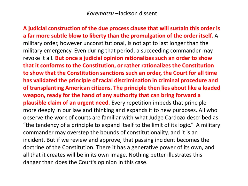 korematsu jackson dissent