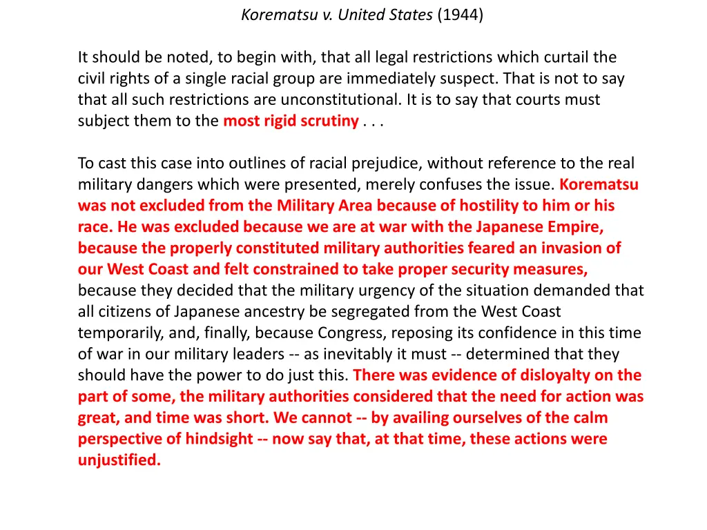 korematsu v united states 1944