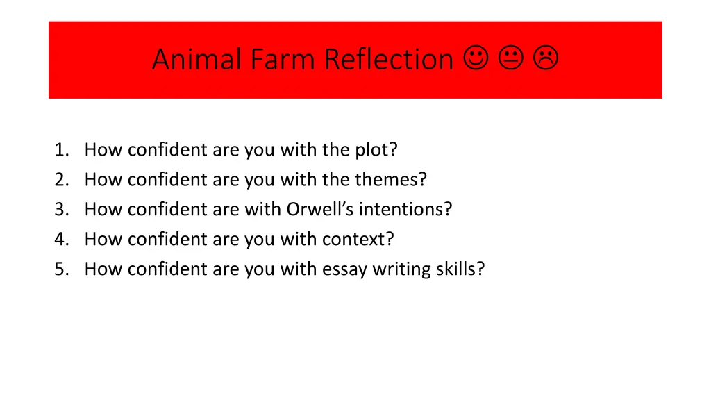 animal farm reflection