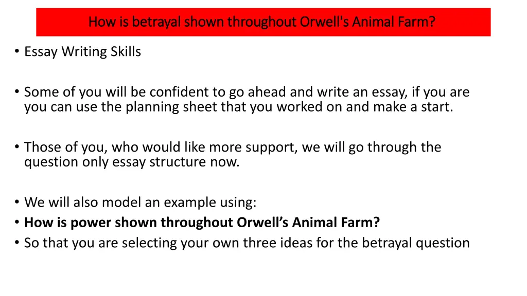 how is betrayal shown throughout orwell s animal 1