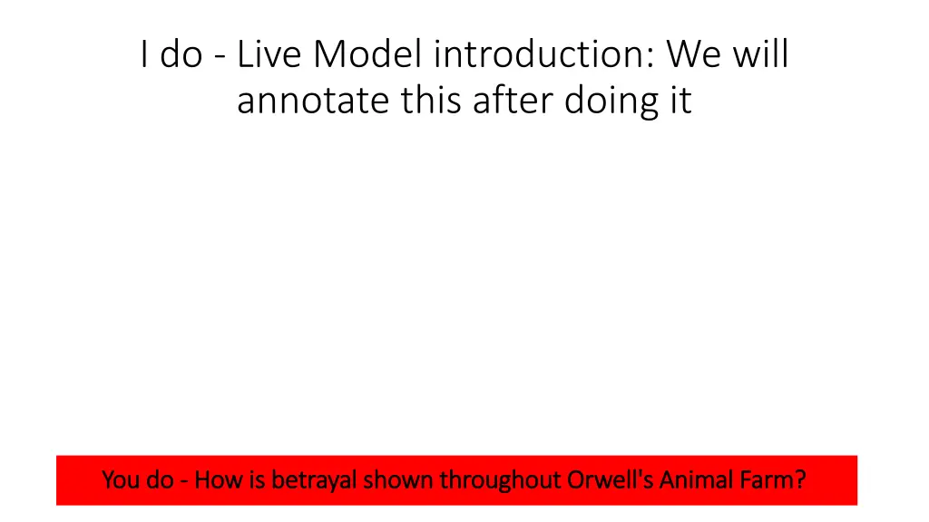 i do live model introduction we will annotate