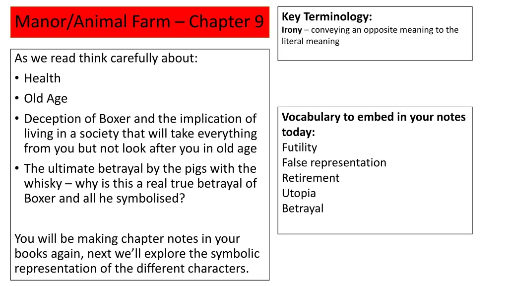 key terminology irony conveying an opposite