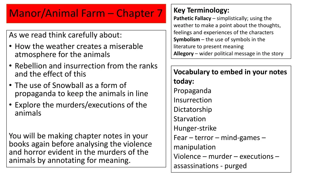 key terminology pathetic fallacy simplistically