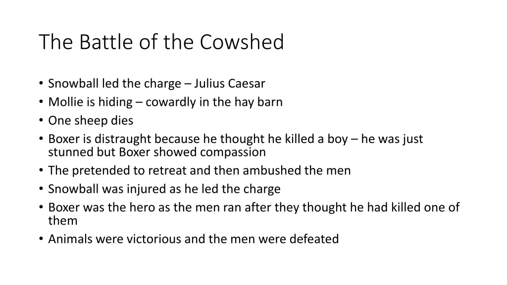 the battle of the cowshed