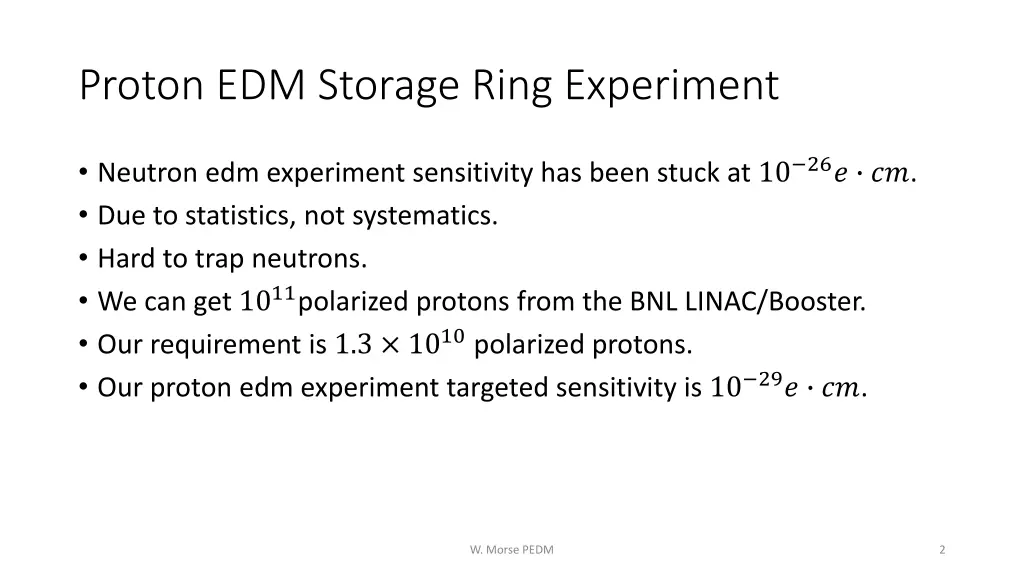 proton edm storage ring experiment 1