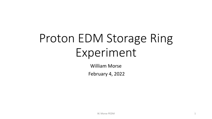 proton edm storage ring experiment