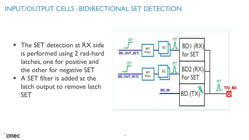 input output cells bidirectional set detection