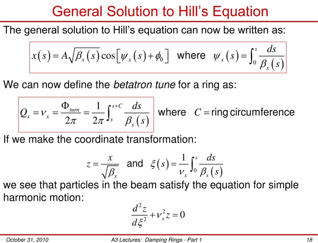 general solution to hill s equation the general