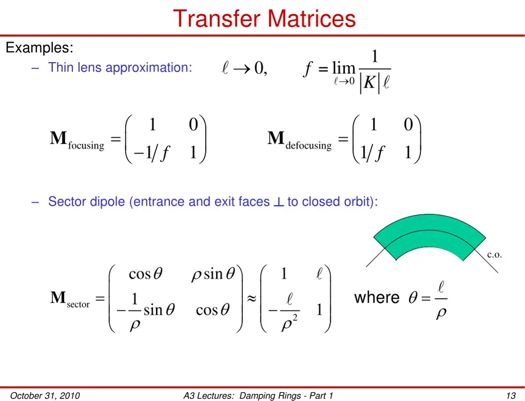 transfer matrices 1